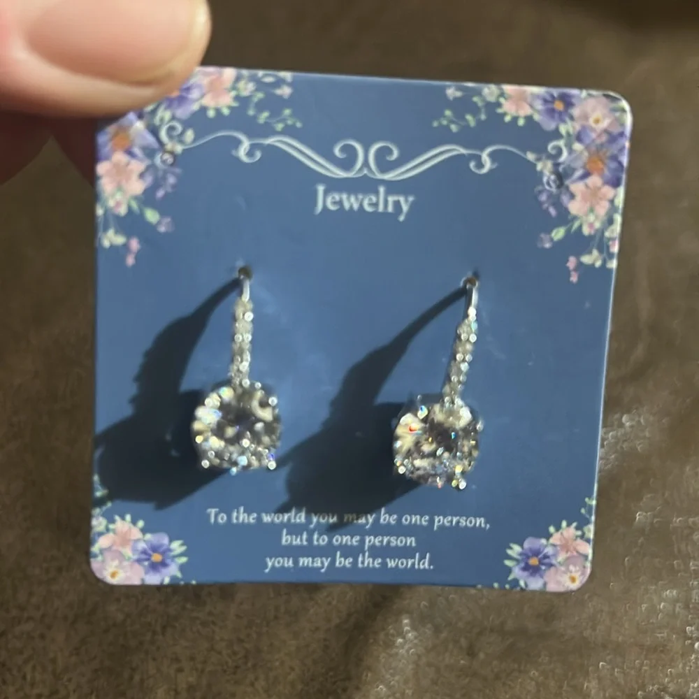 Elegant 925 Silver Earrings- new